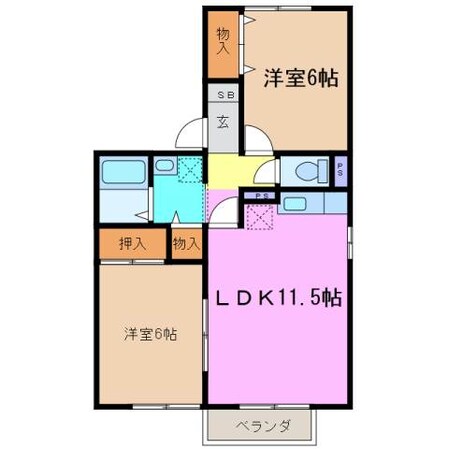 高茶屋駅 徒歩17分 1階の物件間取画像